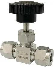 304 Stainless Steel 3mm 4mm 6mm 8mm 10mm 12mm 14mm 16mm Double Ferrule Tube Pipe Fitting High Pressure Shut Off Needle Valve(16mm)