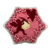 NEW Handmade Valentine Cupid & Heart Pillow Vintage Quilt Chenille Bedspread