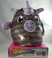 New SHIMMEEZ MAGGIE UNICORN 8" Multicolor & Silver Sequin Plush Toy. FREE Ship!