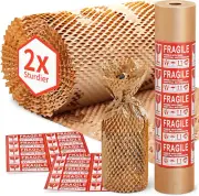 Honeycomb Packing Paper, 15"X 131' Bubble Packing Wrap for Packing/Shipping/Movi