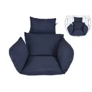 Swing Chair Cushion Hanging Egg Seat Pod for Yard Garden Home Decor-Blue