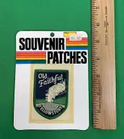 Vintage Embroidered Patch Badge Souvenir National Park Old Faithful Yellowstone