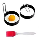 2 Pcs Non-Stick Fried Egg Shaper Pancake Ring Mold Cooking Tool Egg Cooker Rings