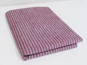 Two Color Striped Hand Block Printed Cotton Fabric Dressmaking Fabric By Yard AU