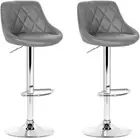 Artiss Bar Stools Stool Set of 2 Adjustable Kitchen Swivel Counter Barstools Din