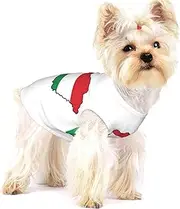 Hungary Flag Map print Tshirts for Small Dogs Dog's Fashion Shirt Breathable Sleeveless Shirts for Small Dogs