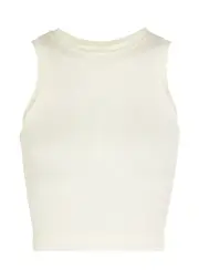 PRISM2 Luminous Ribbed Stretch-jersey Tank - Cream - One Size One Size
