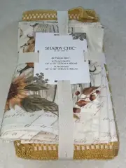 SHABBY CHIC 4 Placemats & 4 Napkins Set Of 8 Sunflower Pumpkin Fall New