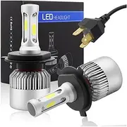 TDBK Two Pieces LED H1 H3 H7 H4 H13 H11 9004 880 9007 Auto S2 Car Headlight Bulbs 72W 8000LM 6500K for 9V to 36V 200M Lighting Range (Socket Type : 9006/HB4)