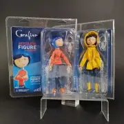 Coraline in Striped Shirt / Raincoat Articulated Poseable Puppet Action Figures