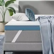 3 Inch Gel Memory Foam Mattress Topper Cooling High Density Removable Cover New
