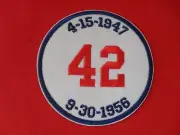 Jackie Robinson "42" patch / NO SEWING or IRONING