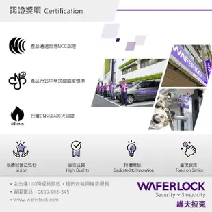 【WAFERLOCK維夫拉克】D310 三合一電子鎖-指紋辨識輔助鎖(指紋+卡片+密碼-含原廠標準安裝)