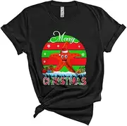 [Generic] Merry Christmas, Cute X-mas Retro Santa Starfish Animal Lover, Matching Pajama Family Group Unisex T-Shirt