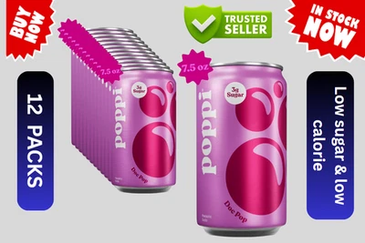 Poppi Doc Pop Prebiotic Soda 7.5oz Mini Cans 12 Pack Healthy Sparkling Drink