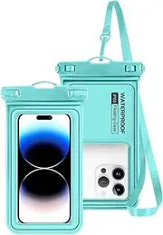 EiYioun Waterproof Floating Phone Pouch, Universal IPX8 Waterproof Case for iPhone Samsung Galaxy Series, 6.9" Dry Bag with Lanyard for Beach Pool Water Play Swimming