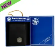 Rugged Rare Smith & Wesson Tri-Fold Wallet Black Trifold 3"W x 4.25"H