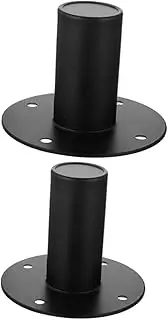 Generic 2pcs Speaker Stage Seat Gator Plugs Speakers Pole Support Bases Device Studio Tune Subwoofer Speaker Brackets Part Sound Speaker Stable Base Center Speaker Mount Dual Black Iron