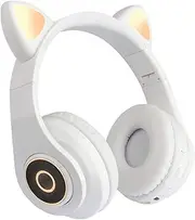LED Light Cat Ear Noise Reduction Headset Bluetooth 5.0 Young People Children Wired Headset 3.5 Mm with Microphone Plug