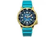 Citizen Promaster Dive Polyurethane Strap Turquoise Dial Eco-Drive Divers BN0162-02X 200m Mens Watch