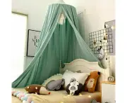 Children'S Bed Canopy, Mosquito Net Canopy For Baby Or Child, Double Layer Decoration Design Canopy For Bedroom Green