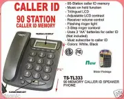 Black Big Button HOME TELEPHONE Corded Wall Desk 90 Memory Speaker Phone Dialing
