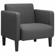 vidaXL Sofa Chair with Armrests Dark Grey 54 cm Corduroy Fabric single sofa