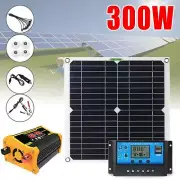 200W Solar Panel Kit&12V 30/60/100A Solar controller 110/220V Car Power Inverter