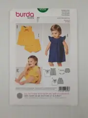 Burda Sewing Pattern 9358 Toddler Dress Pants Pattern Size US 3m-2 EUR 62-92 NEW