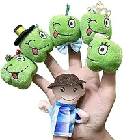 Finger Puppets for Toddler - Set of 6 Farm Fruits Plush Puppets Toys | Interactive Preschool Activity, Educational Performance Theater Props for Preschool Learning