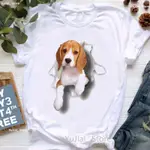 CUTE DACHSHUND T-SHIRTS圓領可愛臘腸犬打底時尚歐美短袖女T恤