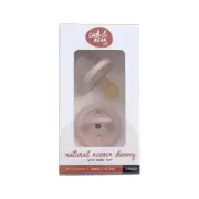 Cub & Bear Co Natural Rubber Dummy Round Teat Small (0-3 Months) Blush Pink Twin