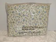 Vintage Cannon Monticello No Iron Percale Twin Fitted Sheet 39"x75" Blue Floral