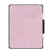 iPad Pro 13-inch (M4) Impact Folio Case Vintage geometric abstract pink purple polka dots pattern