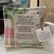 Tasmegol Prayer Quilt Kits Squares with Cross Inside Fabric Panels for Quilting (Prayer Quilt