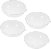 BESTOYARD 4pcs Transparent Weighing Bowls Reusable Food Scale Trays for Digital Scale Measurement Easy to Clean Enhance Food Preparation Efficiency