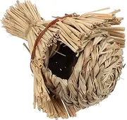 Milisten 1pc Woven Bird Nest for Parrots and Birds Natural Straw Breeding Hut Comfortable and Safe Sleeping Nest for Garden and Home Decor