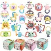 10Pcs Baby Rattles Toys Set Newborn Teething Toys, 0 to 12 Months Montessori Toy