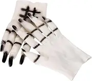 [ORFOFE] Halloween Costumes Scary Halloween Props Halloween Ghost Gloves Halloween Costume Halloween Gloves Costume Supplies Party Supplies Halloween Clothes