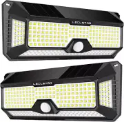 Solar Outdoor Lights - 4000Lm 268 LED Security Lights with 4 Wide Angle, Motion