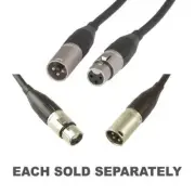 Amphenol Balanced Professional Quality Microphone Cable (XLR Plug-Socket)