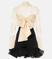 [Zimmermann] Zimmermann Illustration Flounce lace-trimmed minidress AU 16 white