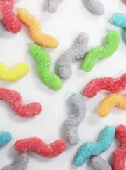 Gummi Tiny Sour Neon Worms - 18 lbs