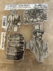 Stampers Anonymous TIME TRAVELER CMS 157 Tim Holtz Collection Stamp Set