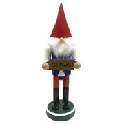 Santa's Workshop Go Away Gnome Wooden Christmas Nutcracker 12 Inch Multicolor
