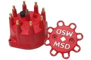 MSD Distributor Cap Replacement screw-down Cap For Small Diameter Red MSD8431