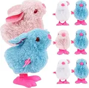 ERINGOGO 8PCS Clockwork Bunny Wind Up Jumping Rabbits for Easter Basket Fun Play Engaging Clockwork for All Ages Random Color