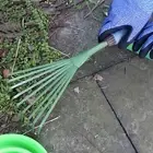 Hand Rake Ergonomic Handle Leaf Rake for Loosening Soil Gardening Lawns