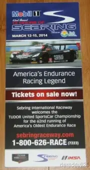 2014 Wayne Taylor Racing Chevy Corvette DP 12 Hours of Sebring IMSA TUSC handout