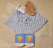 Baby Essentials 2-Piece Holiday Hat & Socks Set, Blue Color, Size 6 Months